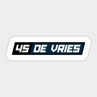 Nyck De Vries 45 F1 Driver Sticker